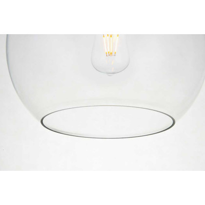 Elegant Baxter 1-Light Flush Mount - Black, L 9.8" (LD2210BK)