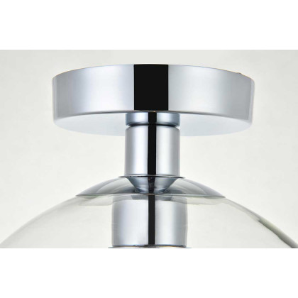 Elegant Baxter 1-Light Flush Mount - Chrome, L 9.8" (LD2210C)