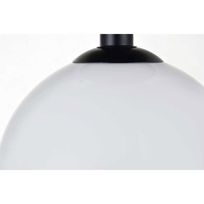 Elegant Baxter 1-Light Flush Mount - Black, L 9.8" (LD2211BK)