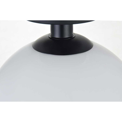 Elegant Baxter 1-Light Flush Mount - Black, L 9.8" (LD2211BK)
