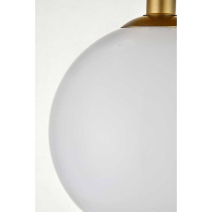 Elegant Baxter 1-Light Flush Mount - Brass, L 9.8" (LD2211BR)