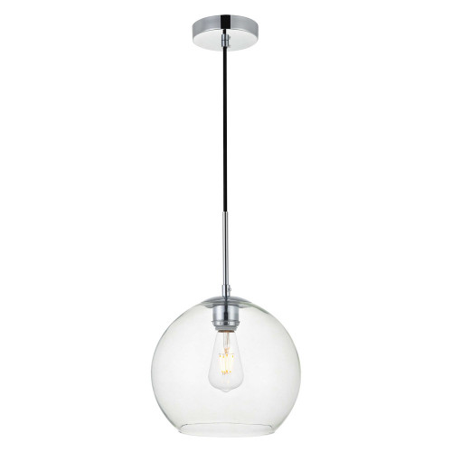 Elegant Baxter 1-Light Pendant - Chrome, L 9.8" (LD2212C)