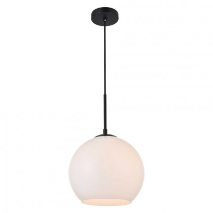 Elegant Baxter 1-Light Pendant - Black, L 9.8" (LD2213BK)