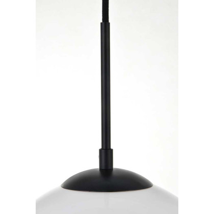 Elegant Baxter 1-Light Pendant - Black, L 9.8" (LD2213BK)