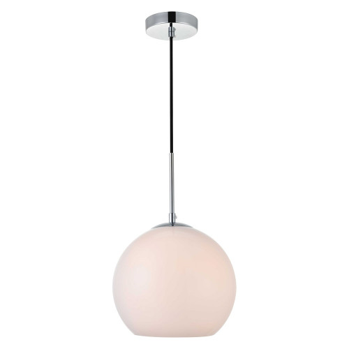 Elegant Baxter 1-Light Pendant - Chrome, L 9.8" (LD2213C)