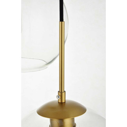 Elegant Baxter 3-Light Pendant - Brass, L 20.1" (LD2214BR)