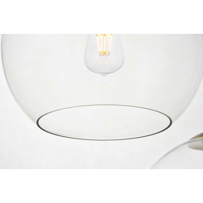 Elegant Baxter 3-Light Pendant - Brass, L 20.1" (LD2214BR)