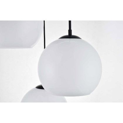 Elegant Baxter 3-Light Pendant - Black, L 20.1" (LD2215BK)