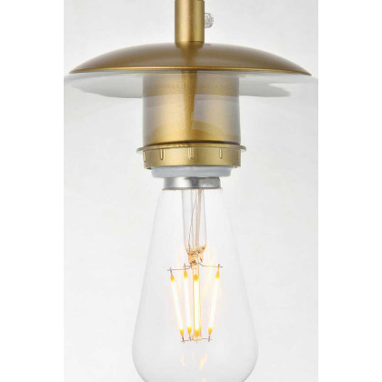 Elegant Baxter 1-Light Pendant - Brass, L 13.8" (LD2216BR)