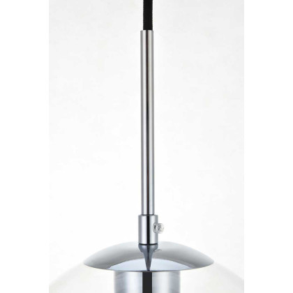 Elegant Baxter 1-Light Pendant - Chrome, L 13.8" (LD2216C)