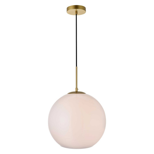 Elegant Baxter 1-Light Pendant - Brass, L 13.8" (LD2217BR)