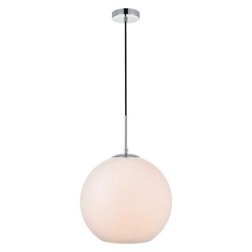 Elegant Baxter 1-Light Pendant - Chrome, L 13.8" (LD2217C)