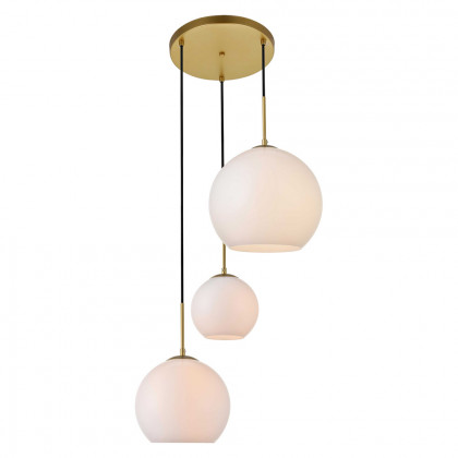 Elegant Baxter 3-Light Pendant - Brass, L 20.9" (LD2219BR)