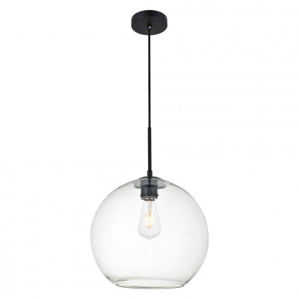 Elegant Baxter 1-Light Pendant - Black, L 11.8" (LD2224BK)