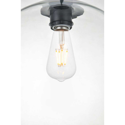 Elegant Baxter 1-Light Pendant - Black, L 11.8" (LD2224BK)
