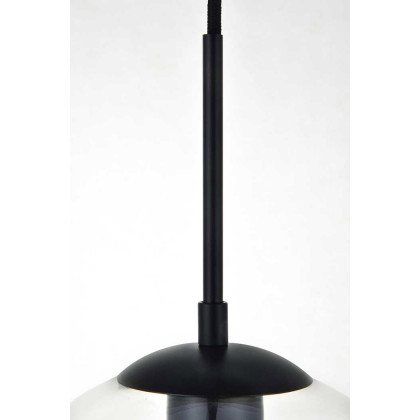 Elegant Baxter 1-Light Pendant - Black, L 11.8" (LD2224BK)