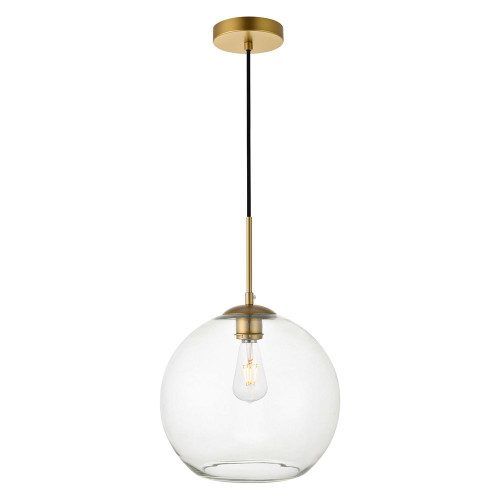 Elegant Baxter 1-Light Pendant - Brass, L 11.8" (LD2224BR)