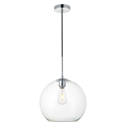 Elegant Baxter 1-Light Pendant - Chrome, L 11.8" (LD2224C)