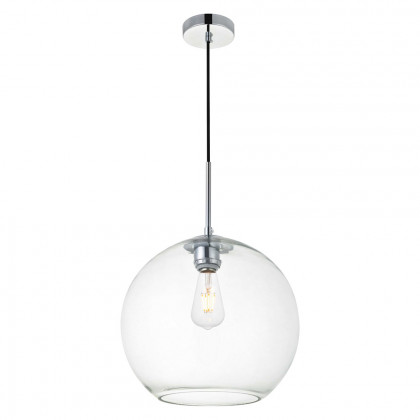 Elegant Baxter 1-Light Pendant - Chrome, L 11.8" (LD2224C)