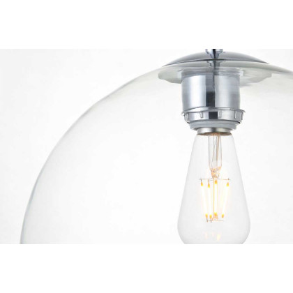 Elegant Baxter 1-Light Pendant - Chrome, L 11.8" (LD2224C)