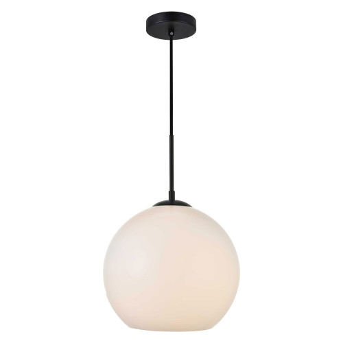 Elegant Baxter 1-Light Pendant - Black, L 11.8" (LD2225BK)
