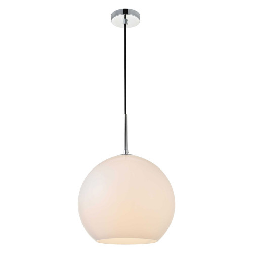 Elegant Baxter 1-Light Pendant - Chrome, L 11.8" (LD2225C)