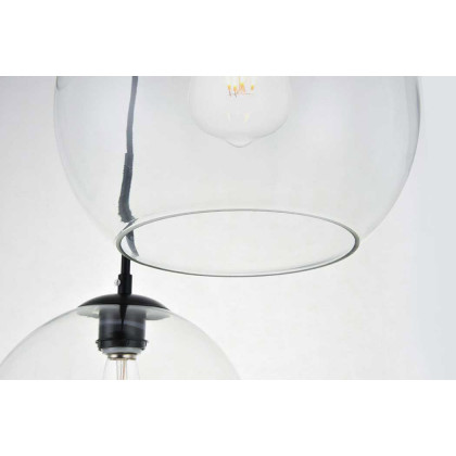 Elegant Baxter 18" 5-Light Pendant - Black (LD2226BK)