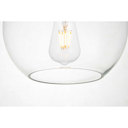 Elegant Baxter 36" 3 Lights Pendant - Black, 5 Bubls (LD2228BK)