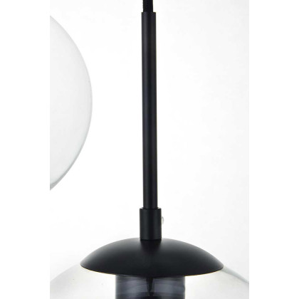 Elegant Baxter 36" 3 Lights Pendant - Black, 5 Bubls (LD2228BK)