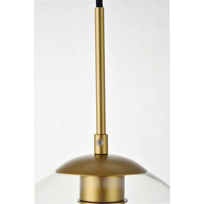 Elegant Baxter 36" 3 Lights Pendant - Brass, 5 Bubls (LD2228BR)