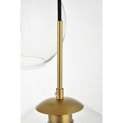 Elegant Baxter 36" 3 Lights Pendant - Brass, 7 Bubls (LD2230BR)