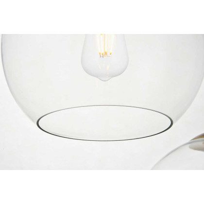 Elegant Baxter 36" 3 Lights Pendant - Brass, 7 Bubls (LD2230BR)