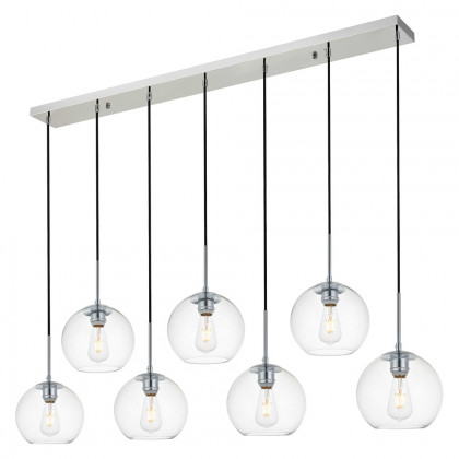Elegant Baxter 36" 3 Lights Pendant - Chrome, 7 Bubls (LD2230C)