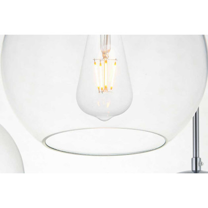 Elegant Baxter 36" 3 Lights Pendant - Chrome, 7 Bubls (LD2230C)