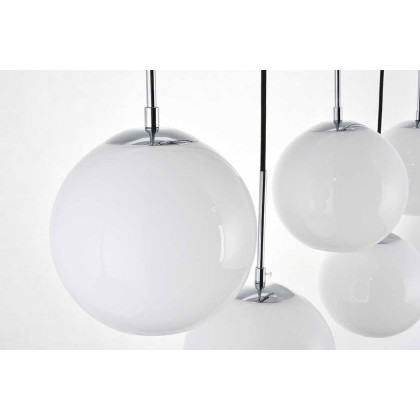 Elegant Baxter 36" 3 Lights Pendant - Chrome, 7 Bubls (LD2231C)