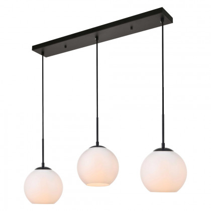 Elegant Baxter 36" 3 Lights Pendant - Black, 3 Bubls (LD2237BK)