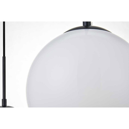 Elegant Baxter 36" 3 Lights Pendant - Black, 3 Bubls (LD2237BK)