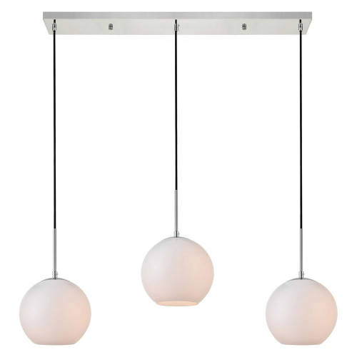 Elegant Baxter 36" 3 Lights Pendant - Chrome, 3 Bubls (LD2237C)