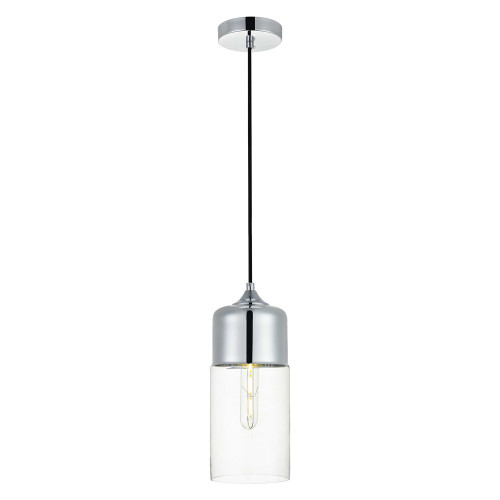 Elegant Ashwell 12.6" 1-Light Pendant - Chrome (LD2240C)