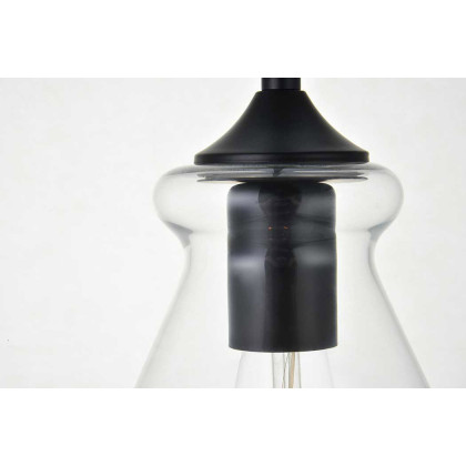 Elegant Destry 9.4" 1-Light Pendant - Black (LD2244BK)