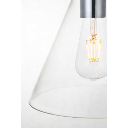 Elegant Destry 9.4" 1-Light Pendant - Chrome (LD2244C)