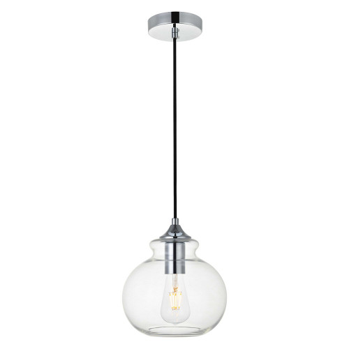 Elegant Destry 8.9" 1-Light Pendant - Chrome (LD2245C)
