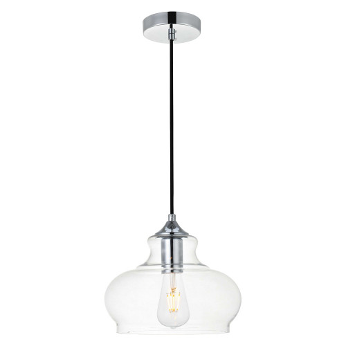 Elegant Destry 8.5" 1-Light Pendant - Chrome (LD2246C)