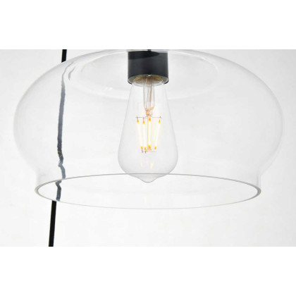 Elegant Destry 3-Light with Clear Glass - Black (LD2247BK)