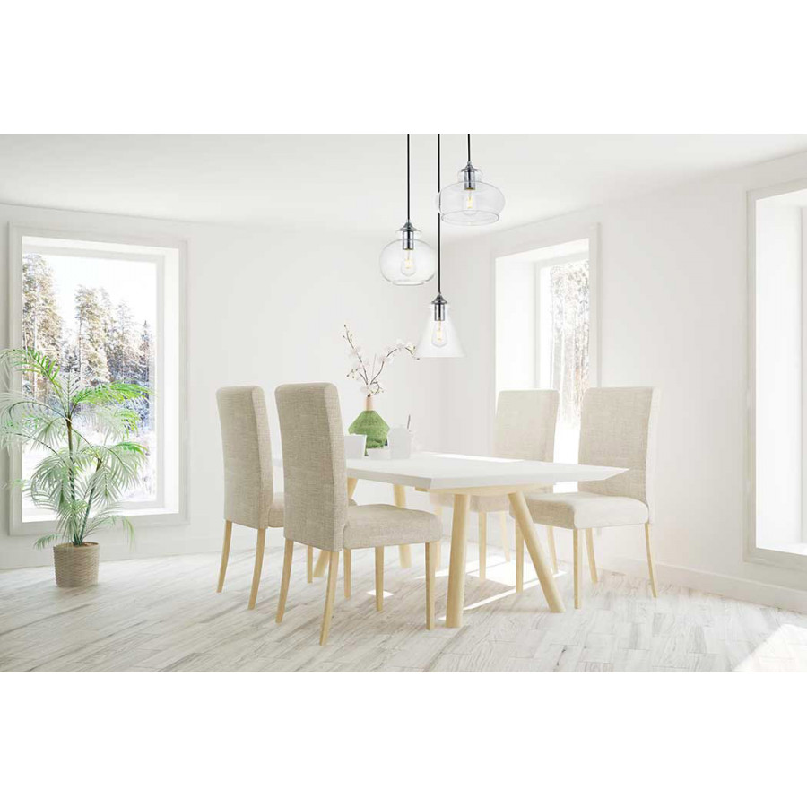 Elegant Destry 3-Light with Clear Glass - Chrome (LD2247C)