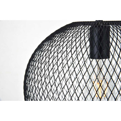 Elegant Keller 1 Light Pendant - Black, L 11.4" (LD2249BK)