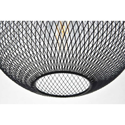 Elegant Keller 1 Light Pendant - Black, L 11.4" (LD2249BK)