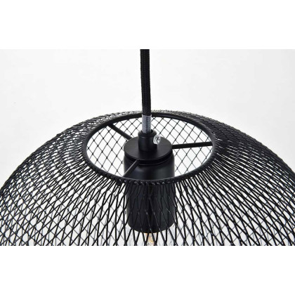 Elegant Keller 1 Light Pendant - Black, L 11.4" (LD2249BK)