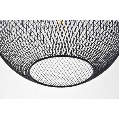 Elegant Keller 1 Light Pendant - Black, L 13.2" (LD2250BK)