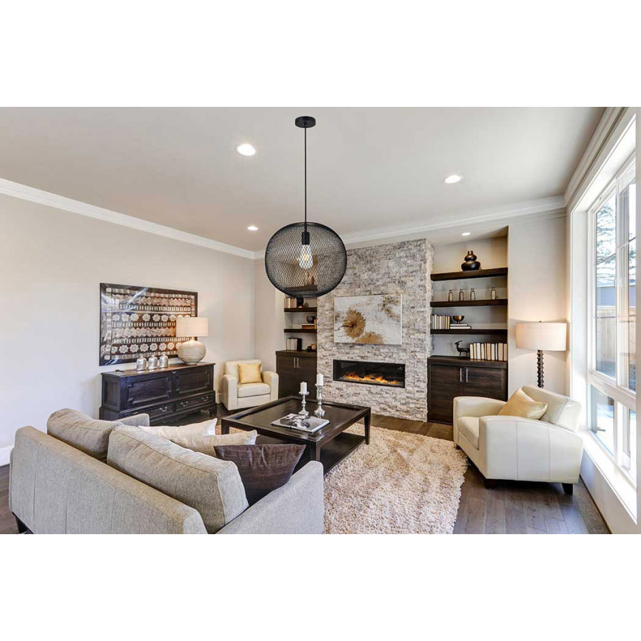 Elegant Keller 1 Light Pendant - Black, L 15" (LD2251BK)